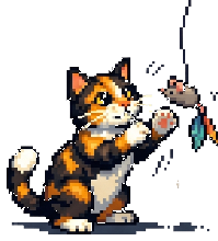 Random pixel cat portrait